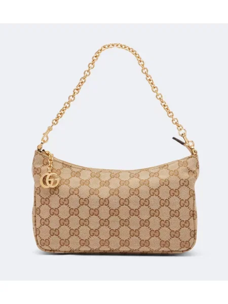 Geantă Gucci din canvas bej