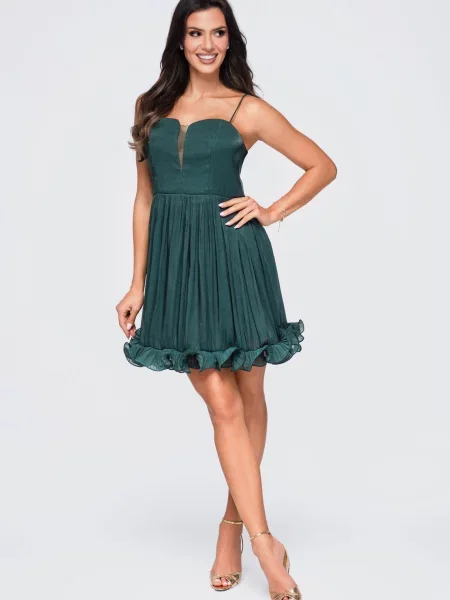 Rochie de cocktail Edoti verde