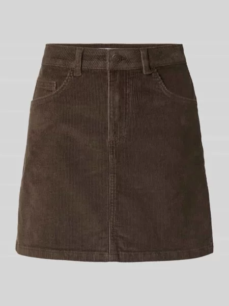 Spódnica mini z mieszanki bawełny w imitacji sztruksu model Yolanda' Noisy May