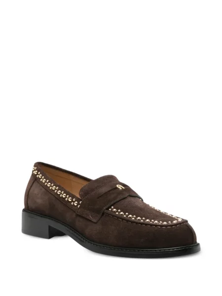 Pantofi loafer Furla din piele maro