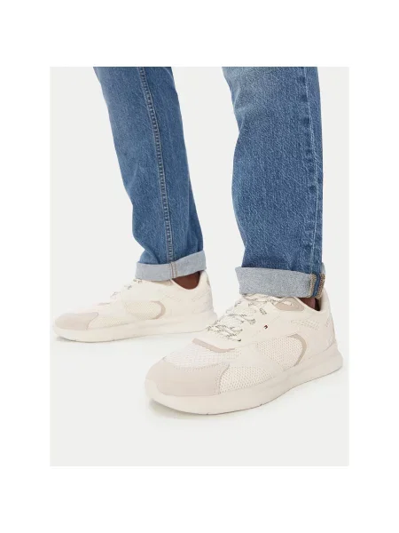 Tommy Hilfiger Sportcipők Lightweight Runner Monocolor Krém