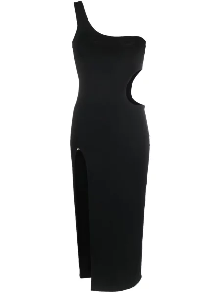 Rochie midi Nissa până la genunchi cu un umăr gol de costum negru