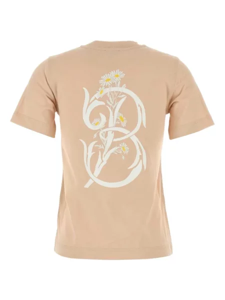 Tricou Burberry cu model floral cu imagine portocaliu