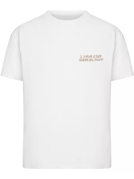 Miss Tee Tricou A Dolce A Day Makes All Okay ombră alb
