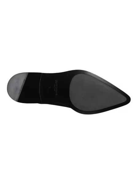 Derby Dolce And Gabbana skórzany elegancki czarny