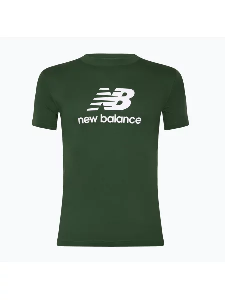 Tričko New Balance Stacked Logo night watch green zelené