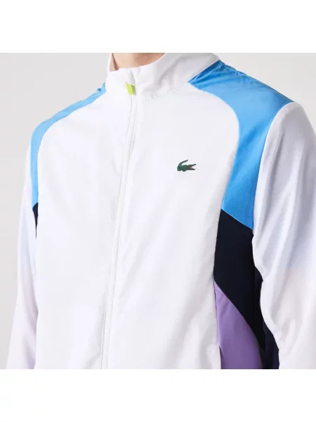 Lacoste Sportowy Dres O Regularnym Kroju I Blokowym Kolorze Ze Stójką biały