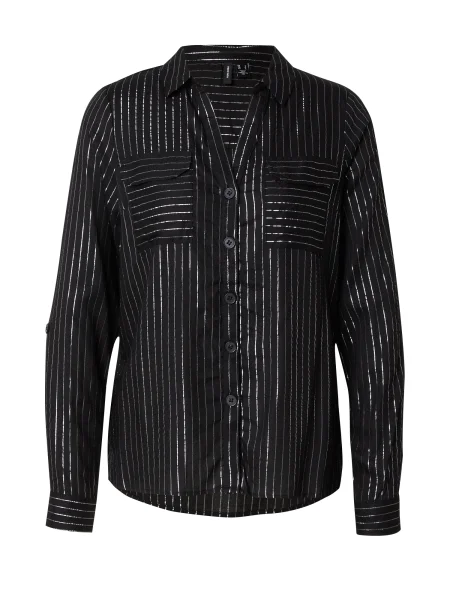 VERO MODA Bluză VMBUMPY / argintiu negru
