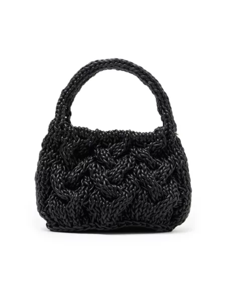 JW Anderson torebka skórzana Small Cable Knit czarny
