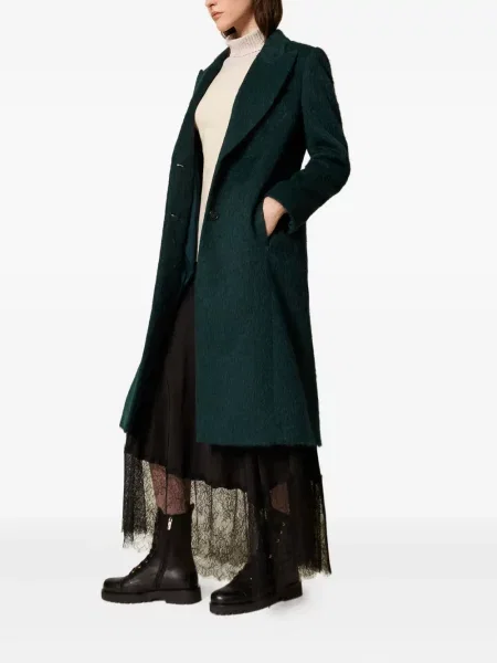 Palton Twinset de lână verde