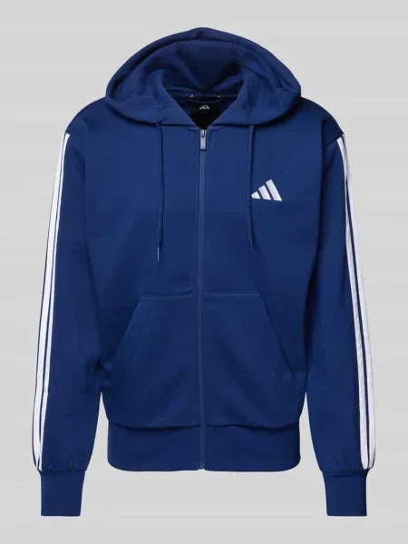 Bluza rozpinana z dodatkiem i wyhaftowanym logo Adidas Sportswear granatowa