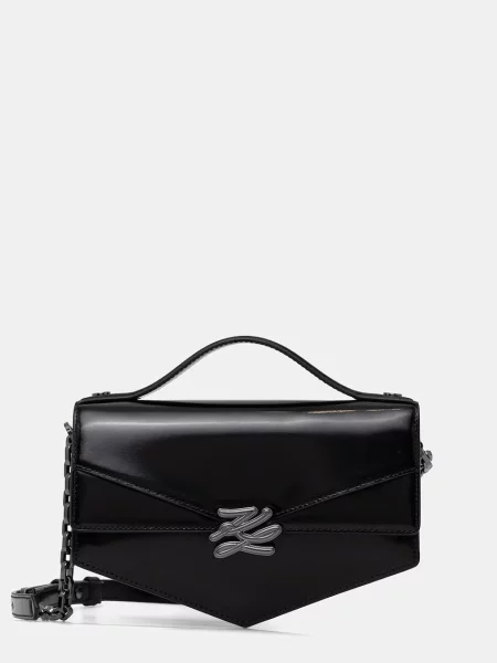 Karl Lagerfeld geantă crossbody pentru femei din piele Karl Lagerfeld Studio negru