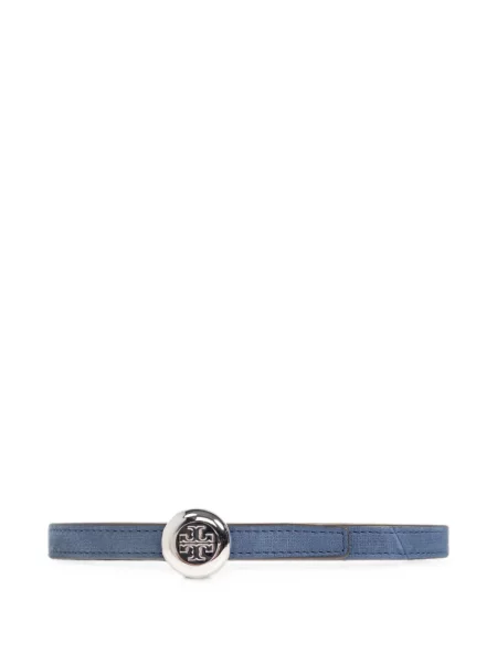 Reversibil curea Tory Burch cu autograf albastru