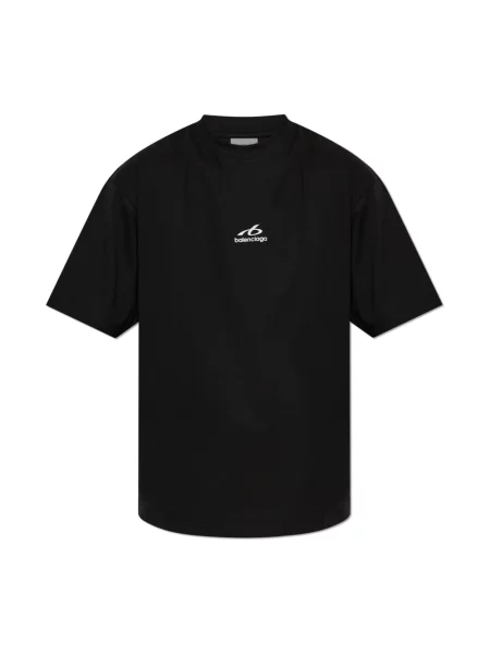 Koszulka Balenciaga z logo czarna