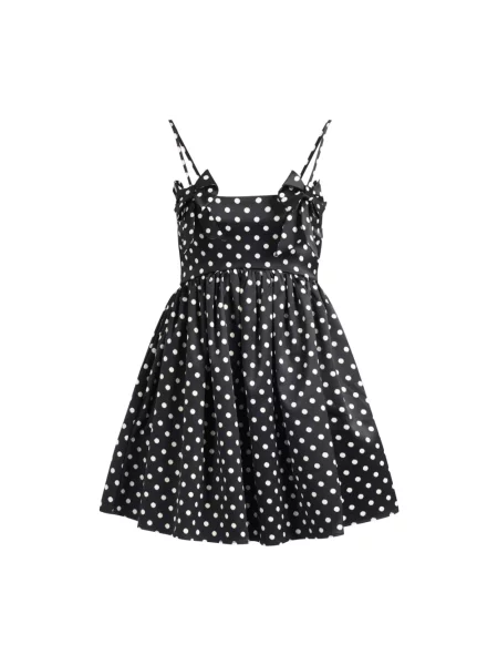 Sukienka mini Ganni w grochy czarna