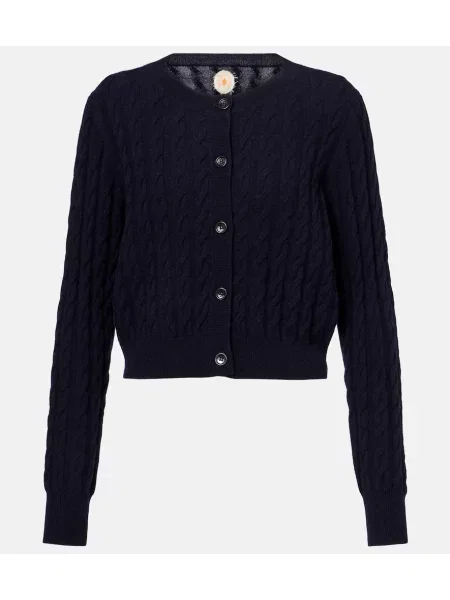 Cardigan Jardin Des Orangers de lână albastru