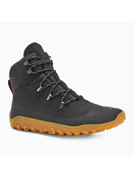 Férfi mezítlábas cipő Vivobarefoot Tracker Leather obszidián fekete