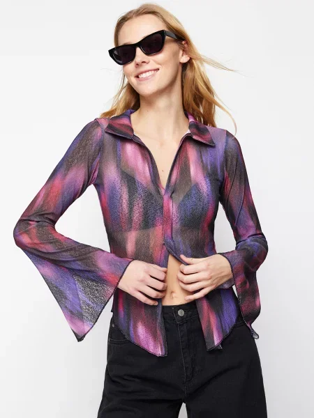 Trendyol Блуза фіолетовий