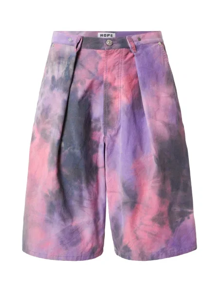 HOPE Élére vasalt nadrágok JUMP zafir / levendula / világos-rózsaszín rózsaszín