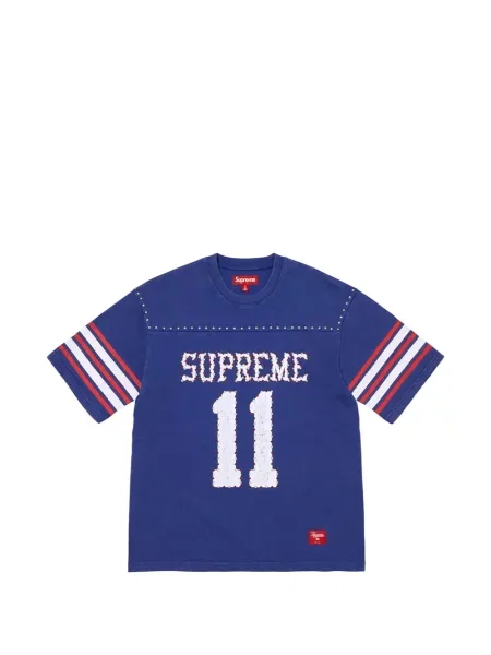 Fotbal tricou Supreme cu tepi albastru