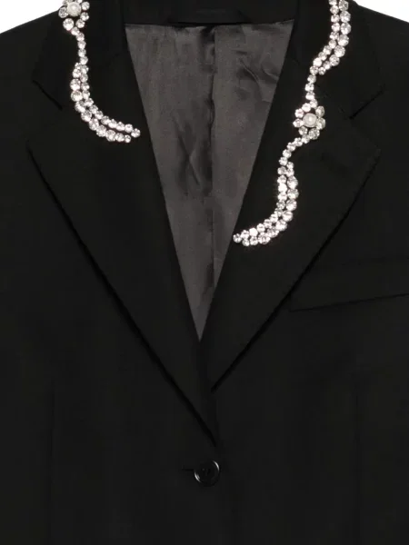 Palton Simone Rocha cu perle negru