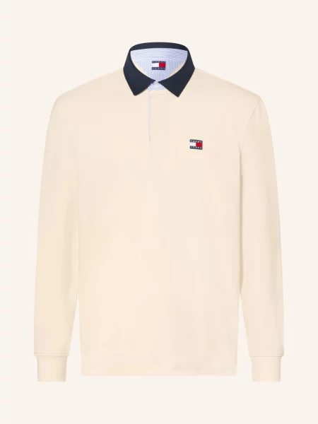 Tommy Jeans Rugbyové Tričko režná / tmavě modrá