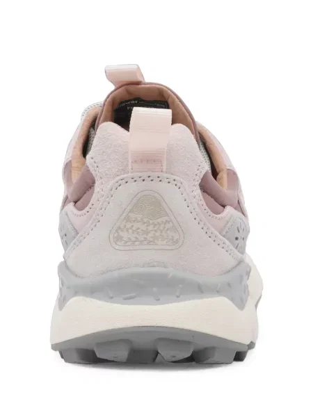 Sneakerși Flower Mountain din piele de căprioară roz