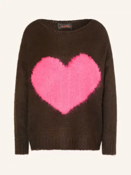 Miss Goodlife Sweter Z Alpaki braun