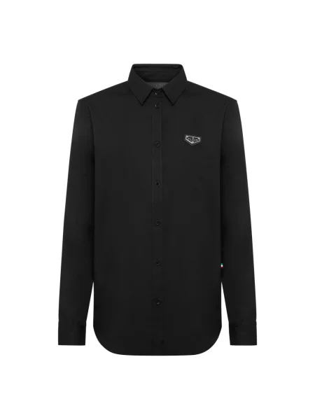 Koszula Philipp Plein popelinowa czarna