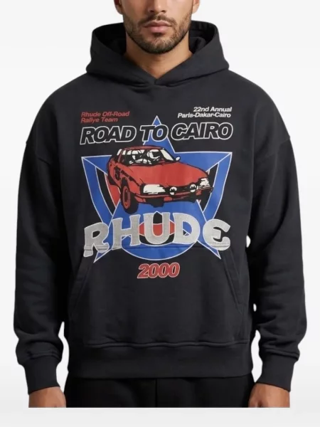 Hanorac cu glugă Rhude negru