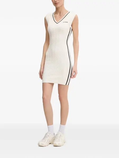 Rochie mini Guess fără mâneci tricotate