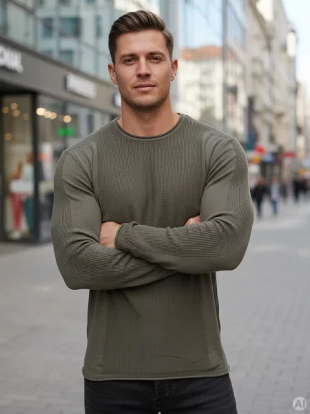 Sweter khaki