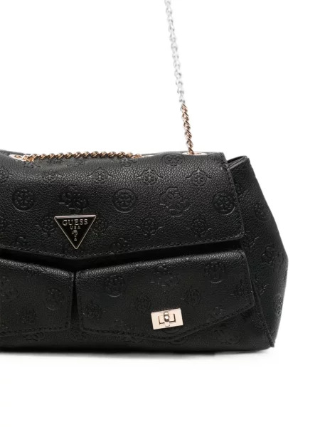 Colier Guess cu bretele cu autograf negru