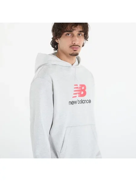Hanorac cu glugă New Balance din material terry cu autograf