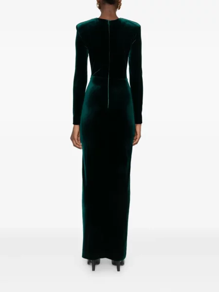 Rochie maxi Cristallini de costum verde
