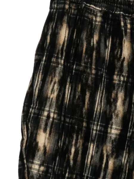 Pantaloni Doublet în carouri negru