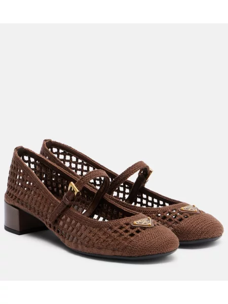 Pantofi cu toc Prada maro