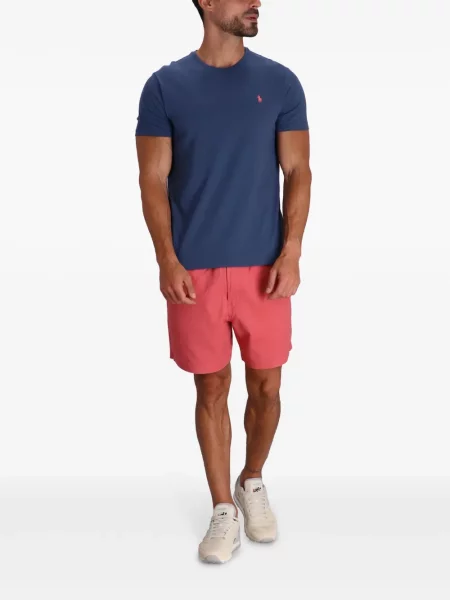 Lněné polotričko Polo Ralph Lauren s výšivkou modré