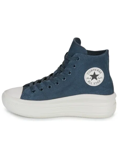 Pantofi Converse din piele de căprioară cu platformă albastru