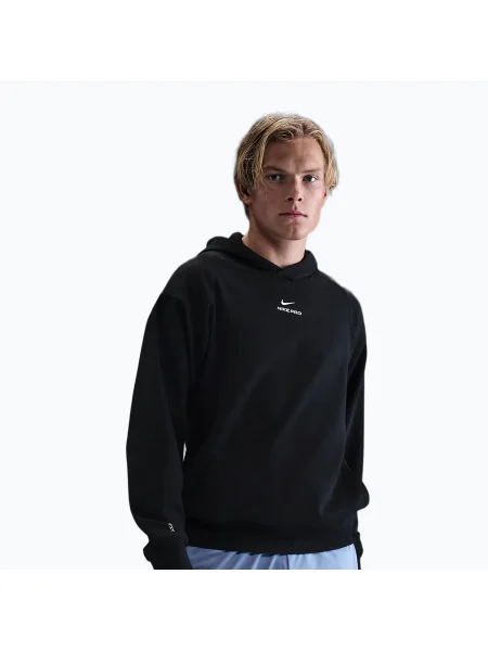 Bluza treningowa Nike Pro Dri-Fit Mid Layer Hoodie black/white biała