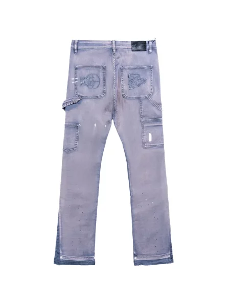 Blugi drepți Triple Sevens albastru