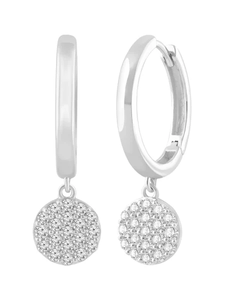 ETHISHER DIAMANTEN Náušnice Ohrringe aus Weißgold mit Lab Grown Diamant strieborná