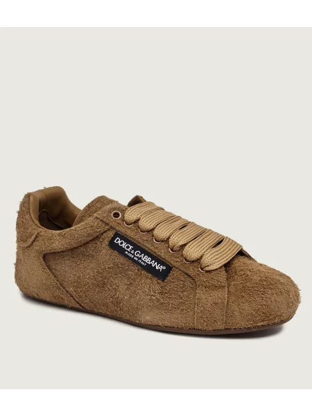 Dolce & Gabbana Sneakers Portofino Soft | piele întoarsă maro