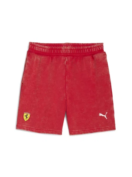 PUMA Młodzieżowe szorty dresowe Scuderia Ferrari Sportswear Akcesoria czerwony
