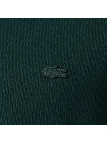 Lacoste Koszulka Polo Z Długim Rękawem Smart Paris Z Elastycznej Bawełny zielona