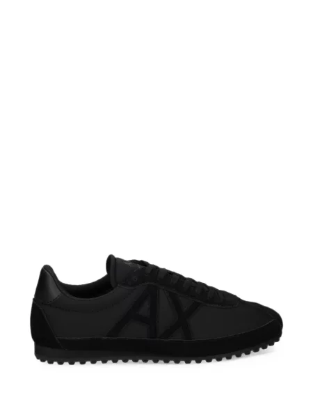 Sneakerși Armani Exchange cu autograf negru