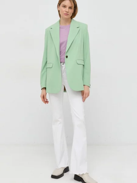 Піджак Samsoe Samsoe однобортний однотонна зелений