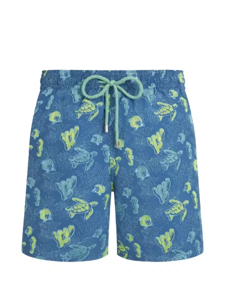 Slip de baie Vilebrequin cu broderie cu cordon albastru