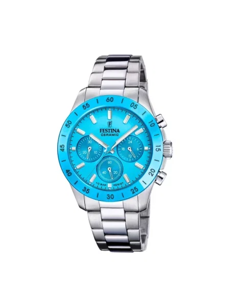 FESTINA Analogové hodinky Chronograph Ceramic' modrá