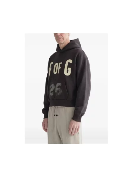 Bluza z kapturem Fear Of God z kapturem klasyczna brązowa